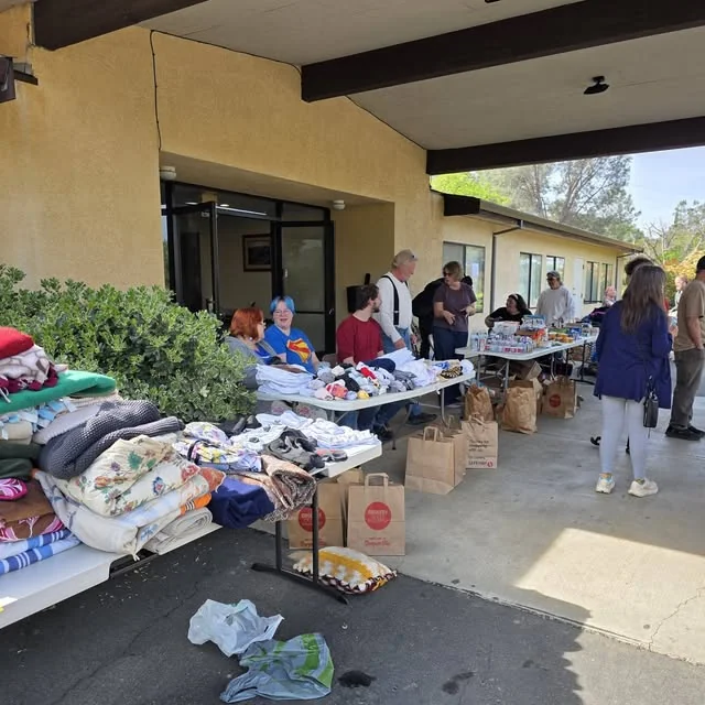 Giveaway at Clearlake Church of the Nazarene Church in Clearlake, CA